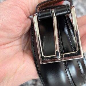 ✨ Brooks Brothers Made in Italy Leather Belt | Black | Luxury Classic Dress Belt